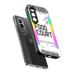 food court boarding pass ticket back phone cover | glass case for oneplus nord ce 4