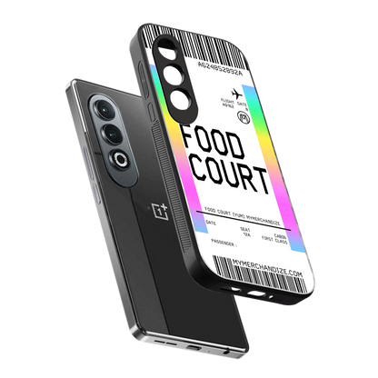 food court boarding pass ticket back phone cover | glass case for oneplus nord ce 4