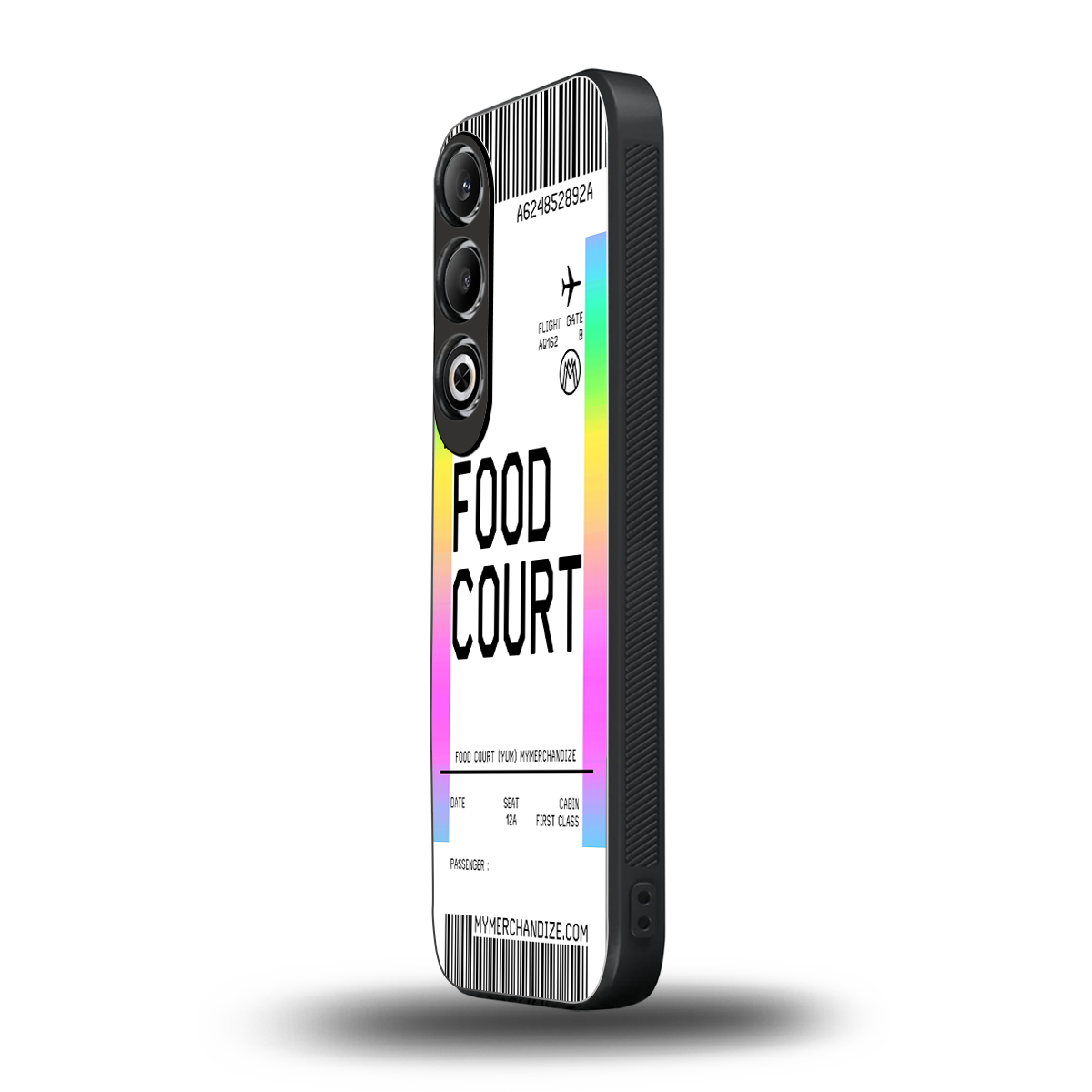 food court boarding pass ticket back phone cover | glass case for oneplus nord ce 4