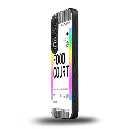 food court boarding pass ticket back phone cover | glass case for oneplus nord ce 4