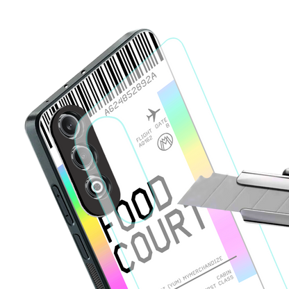 food court boarding pass ticket back phone cover | glass case for oneplus nord ce 4