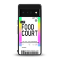 food court boarding pass ticket back phone cover | glass case for google pixel 6 pro