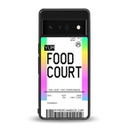 food court boarding pass ticket back phone cover | glass case for google pixel 6 pro