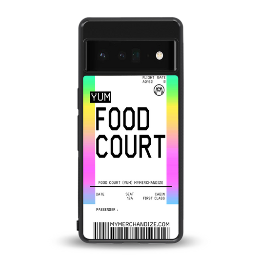 food court boarding pass ticket back phone cover | glass case for google pixel 6 pro