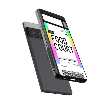 food court boarding pass ticket back phone cover | glass case for google pixel 6 pro