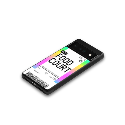 food court boarding pass ticket back phone cover | glass case for google pixel 6 pro