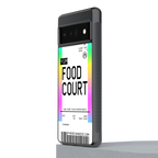 food court boarding pass ticket back phone cover | glass case for google pixel 6 pro