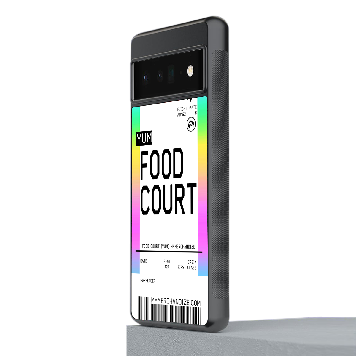 food court boarding pass ticket back phone cover | glass case for google pixel 6 pro
