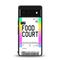 food court boarding pass ticket back phone cover | glass case for google pixel 6