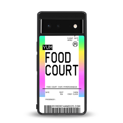 food court boarding pass ticket back phone cover | glass case for google pixel 6