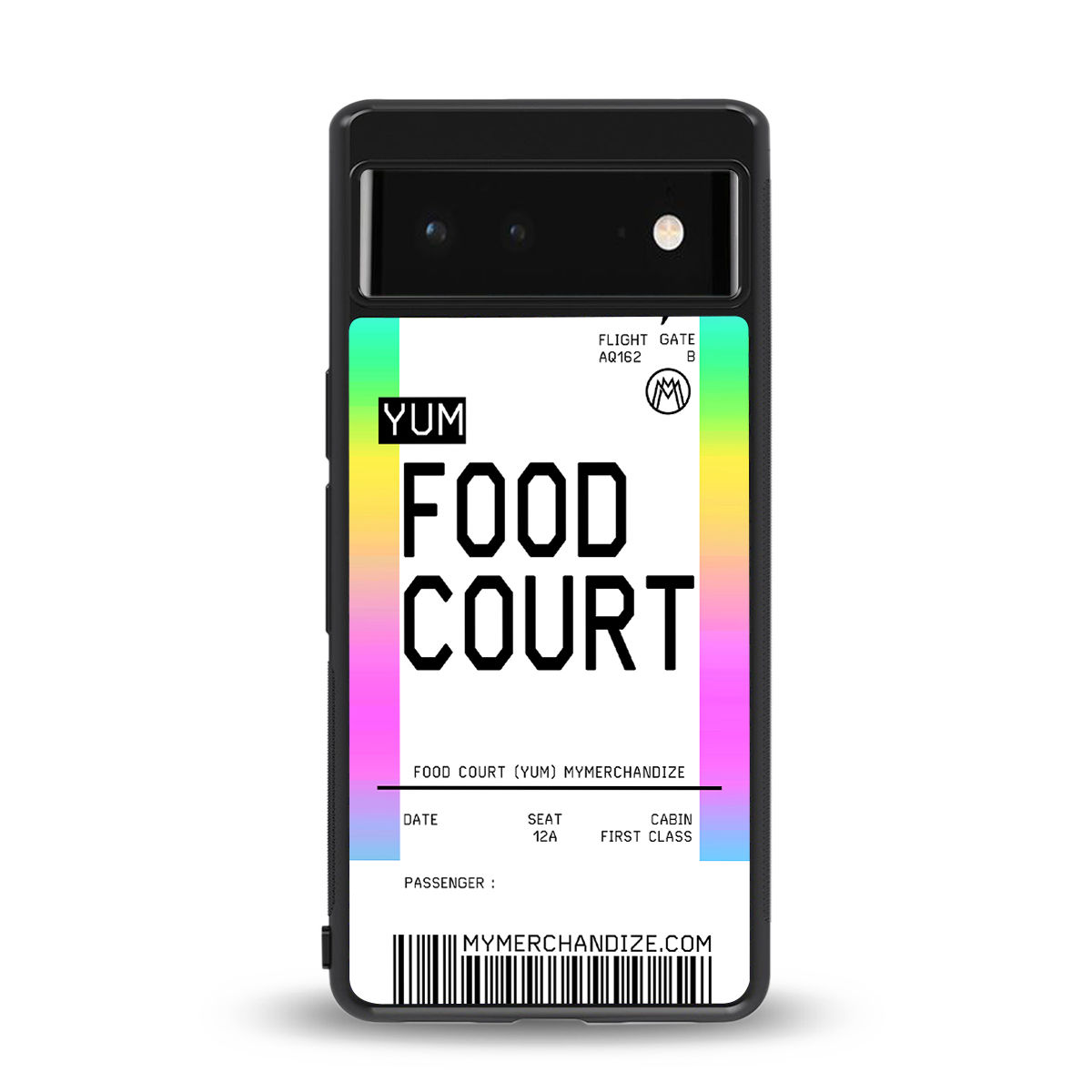 food court boarding pass ticket back phone cover | glass case for Google Pixel 6A