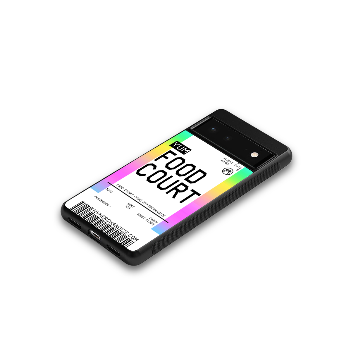 food court boarding pass ticket back phone cover | glass case for Google Pixel 6A