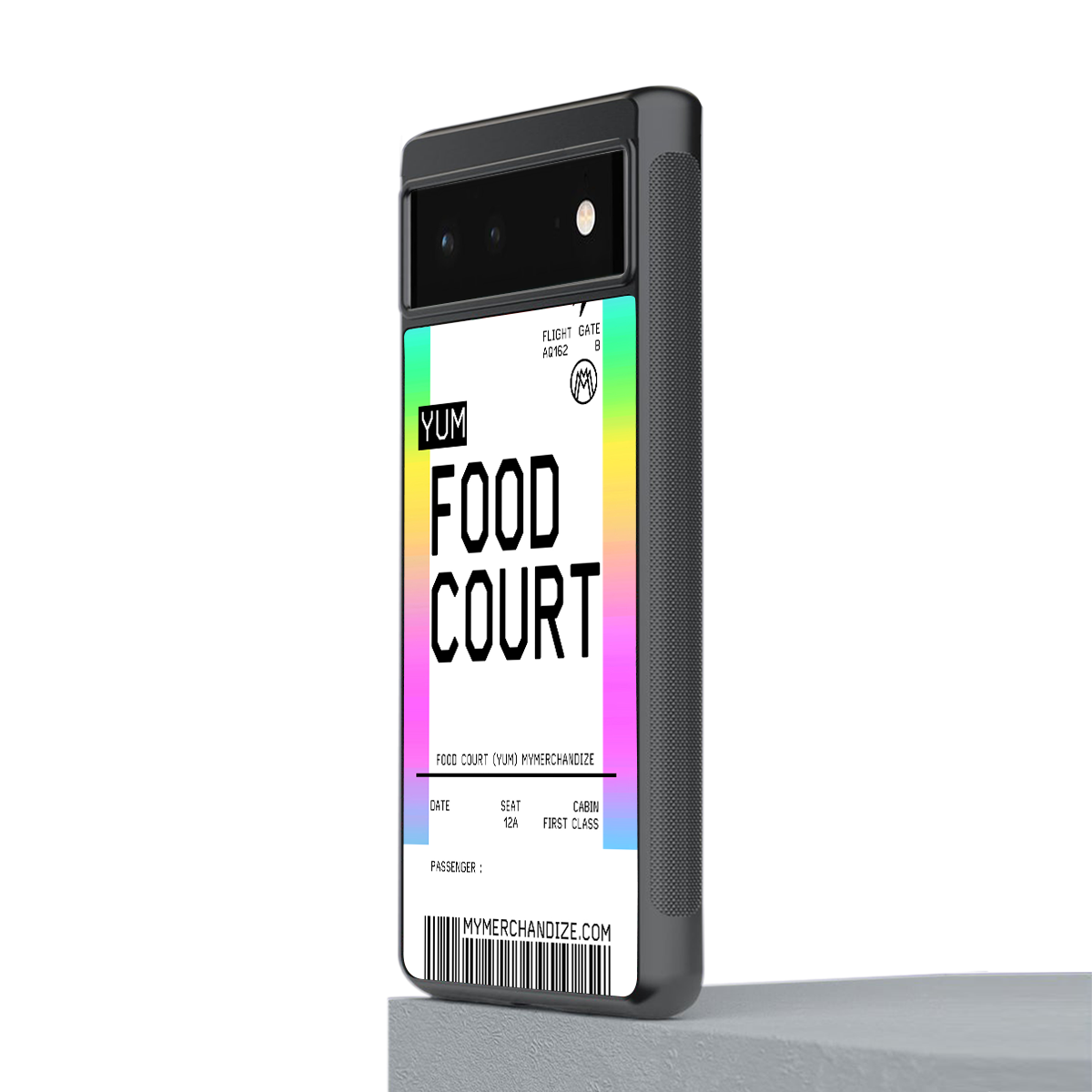 food court boarding pass ticket back phone cover | glass case for google pixel 6