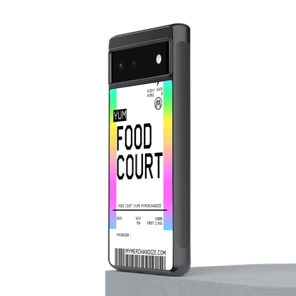 food court boarding pass ticket back phone cover | glass case for Google Pixel 6A