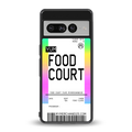 food court boarding pass ticket back phone cover | glass case for google pixel 7 pro