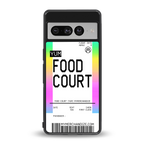 food court boarding pass ticket back phone cover | glass case for google pixel 7 pro