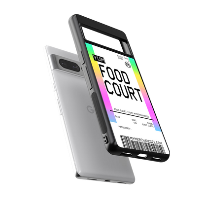 food court boarding pass ticket back phone cover | glass case for google pixel 7 pro
