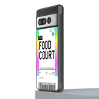 food court boarding pass ticket back phone cover | glass case for google pixel 7 pro