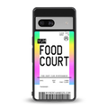 food court boarding pass ticket back phone cover | glass case for Google Pixel 7