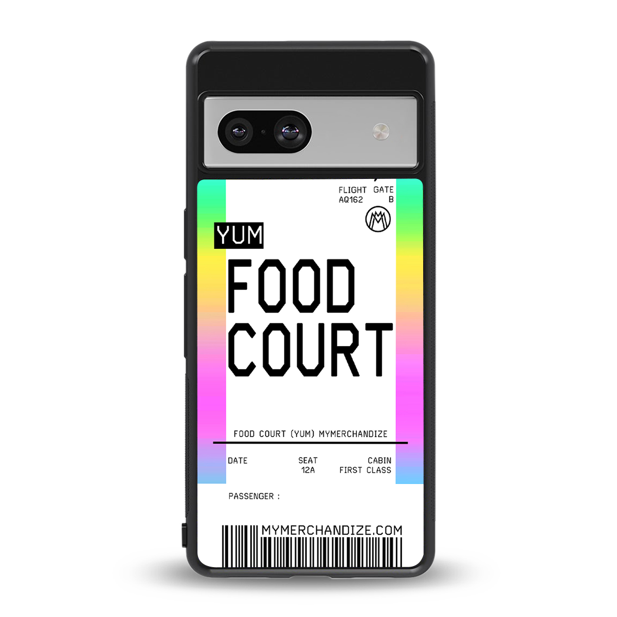 food court boarding pass ticket back phone cover | glass case for Google Pixel 7A
