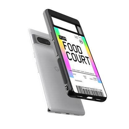 food court boarding pass ticket back phone cover | glass case for Google Pixel 7