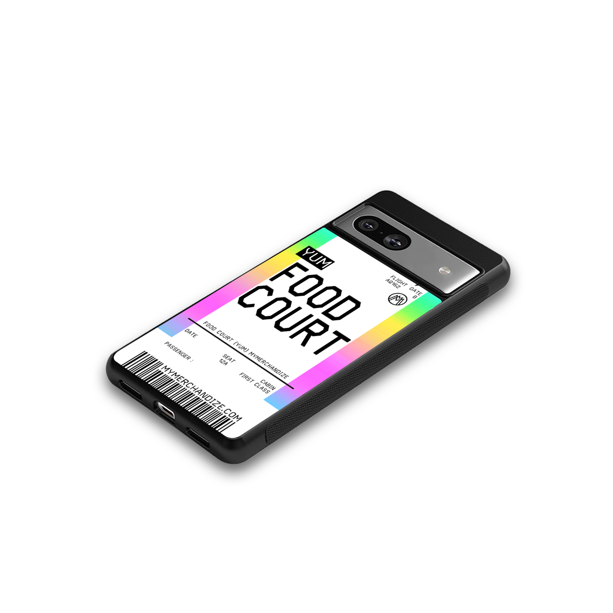 food court boarding pass ticket back phone cover | glass case for Google Pixel 7A