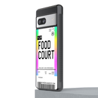 food court boarding pass ticket back phone cover | glass case for Google Pixel 7