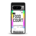 food court boarding pass ticket back phone cover | glass case for google pixel 8 pro