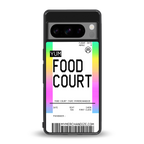 food court boarding pass ticket back phone cover | glass case for google pixel 8 pro