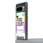 food court boarding pass ticket back phone cover | glass case for google pixel 8 pro
