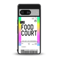 food court boarding pass ticket back phone cover | glass case for Google Pixel 8