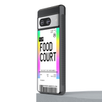 food court boarding pass ticket back phone cover | glass case for Google Pixel 8