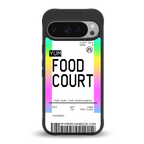 food court boarding pass ticket back phone cover | glass case for google pixel 9 pro