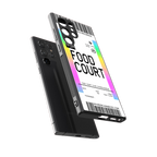 food court boarding pass ticket back phone cover | glass case for samsung galaxy s23 ultra