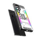 food court boarding pass ticket back phone cover | glass case for samsung galaxy s25 ultra