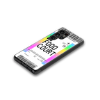 food court boarding pass ticket back phone cover | glass case for samsung galaxy s25 ultra