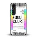 food court boarding pass ticket back phone cover | glass case for samsung galaxy s23 plus