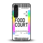 food court boarding pass ticket back phone cover | glass case for samsung galaxy s23 plus