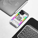 food court boarding pass ticket back phone cover | glass case for samsung galaxy s23 plus
