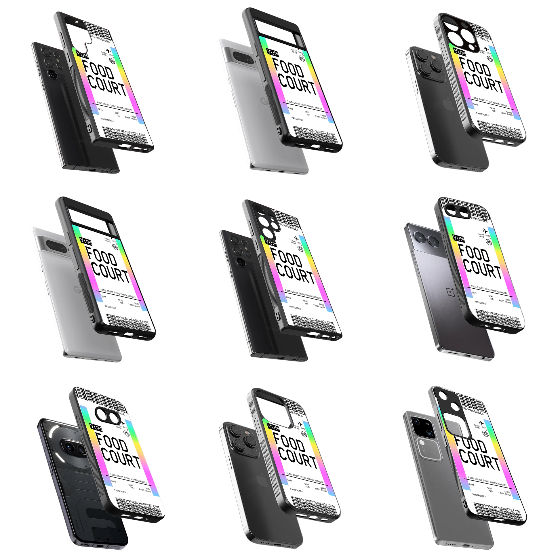 Durable Glass Back Mobile Case for iPhone, Samsung, OnePlus, Google Pixel, Redmi, Vivo, Oppo