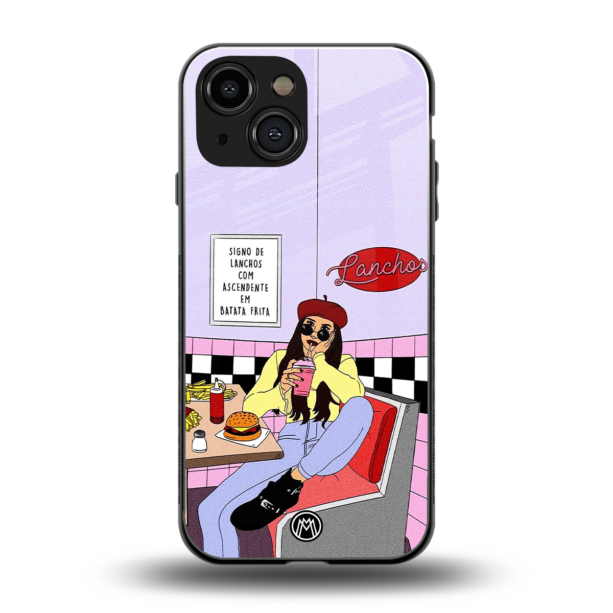 foodie diner back phone cover | glass case for iphone 13 mini