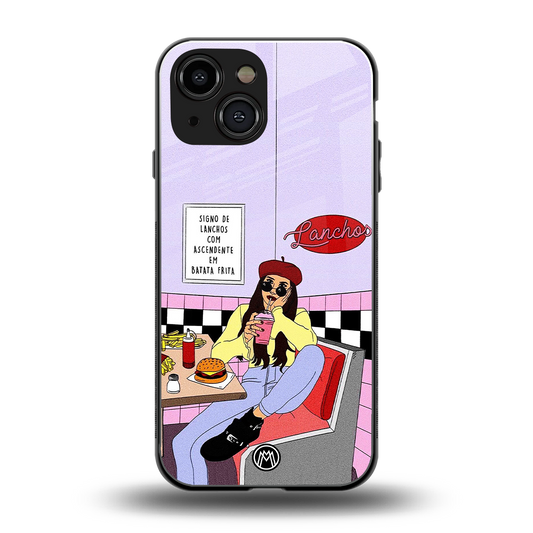 foodie diner back phone cover | glass case for iphone 13 mini
