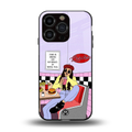 foodie diner back phone cover | glass case for iphone 13 pro