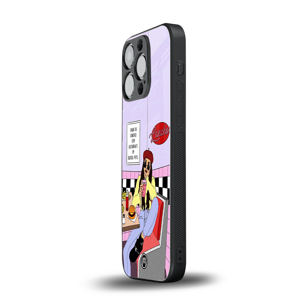 foodie diner back phone cover | glass case for iphone 13 pro