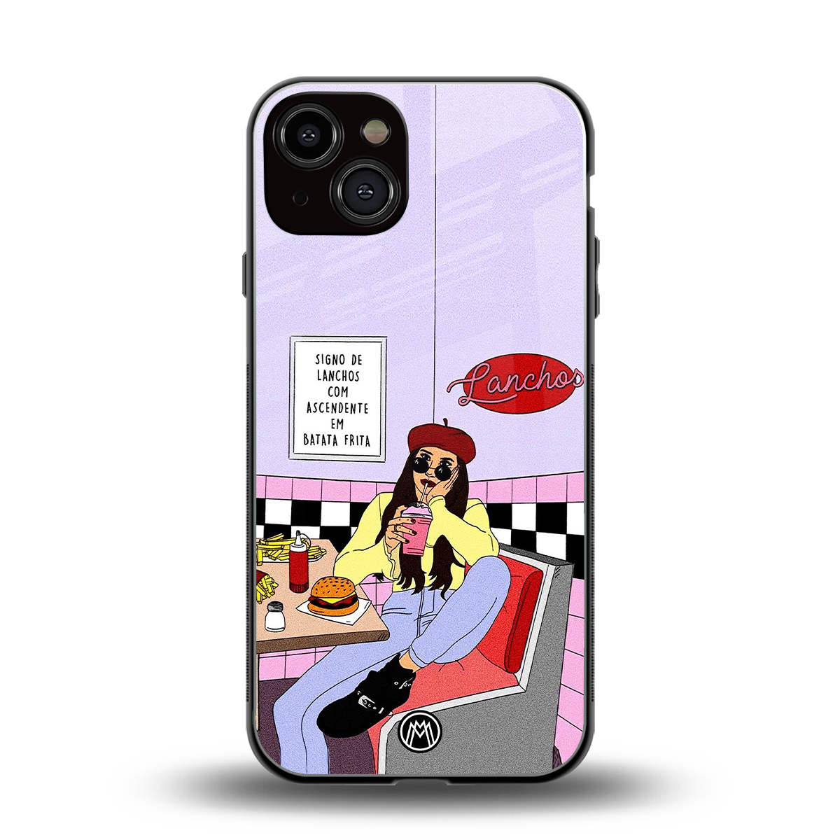 foodie diner back phone cover | glass case for iphone 13