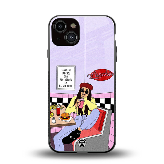 foodie diner back phone cover | glass case for iphone 13