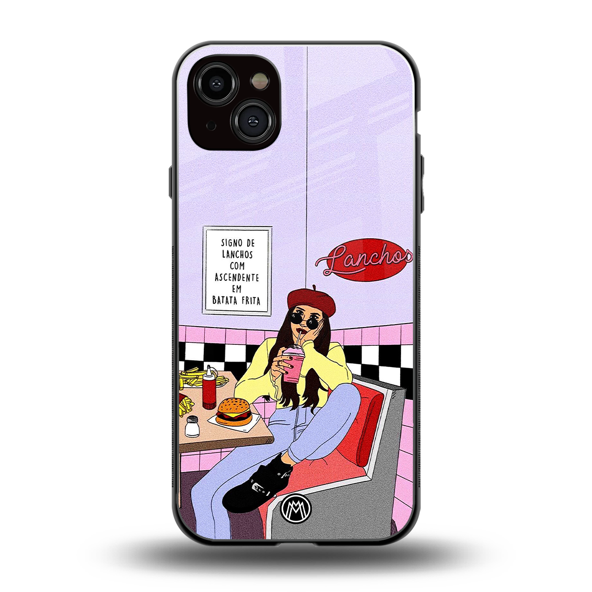 foodie diner back phone cover | glass case for iphone 14 plus