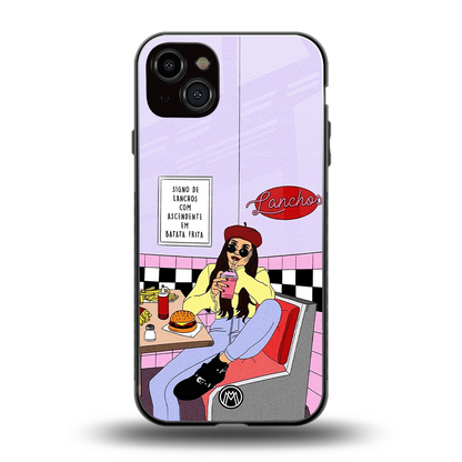 foodie diner back phone cover | glass case for iphone 14 plus