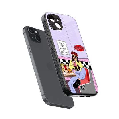 foodie diner back phone cover | glass case for iphone 14 plus