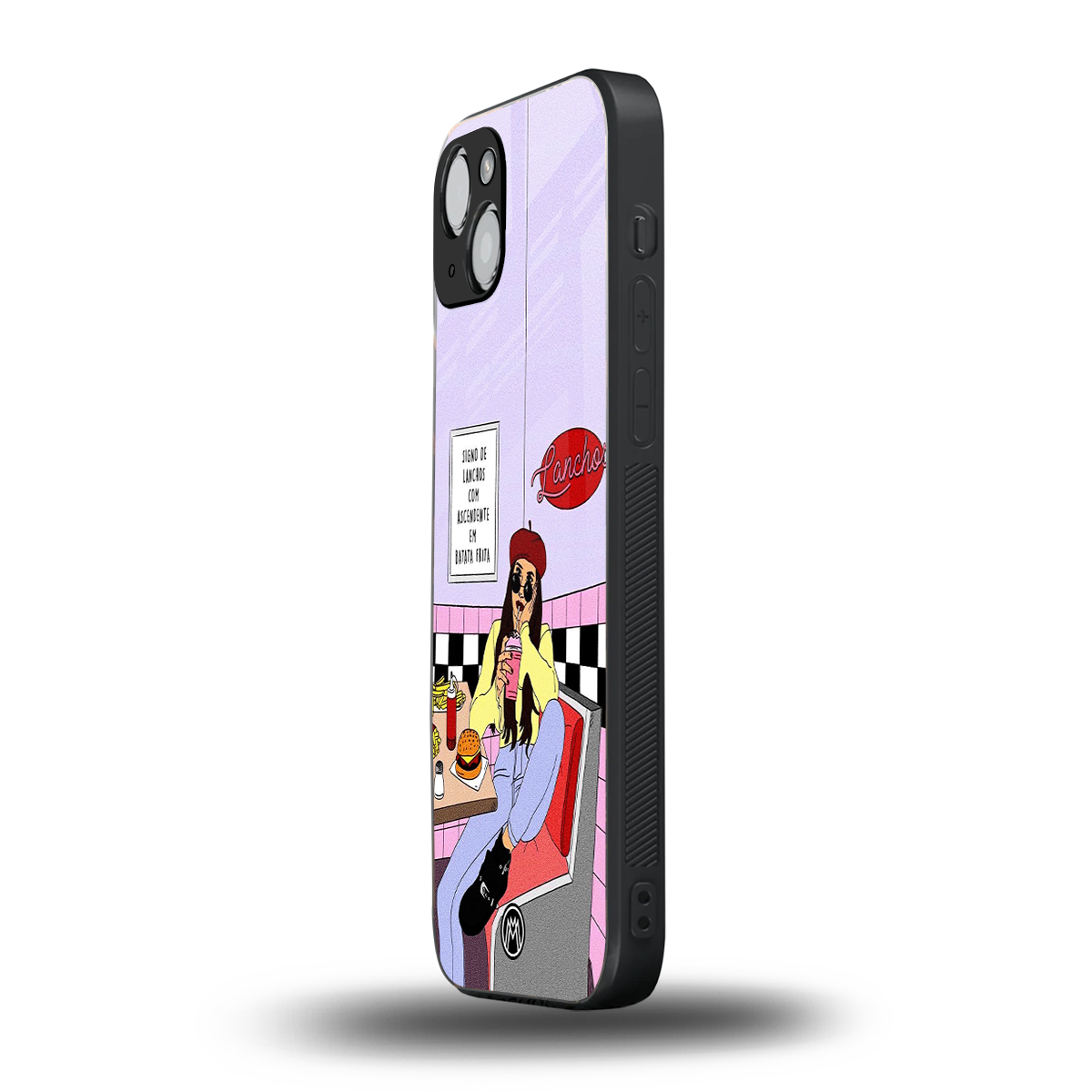 foodie diner back phone cover | glass case for iphone 14 plus